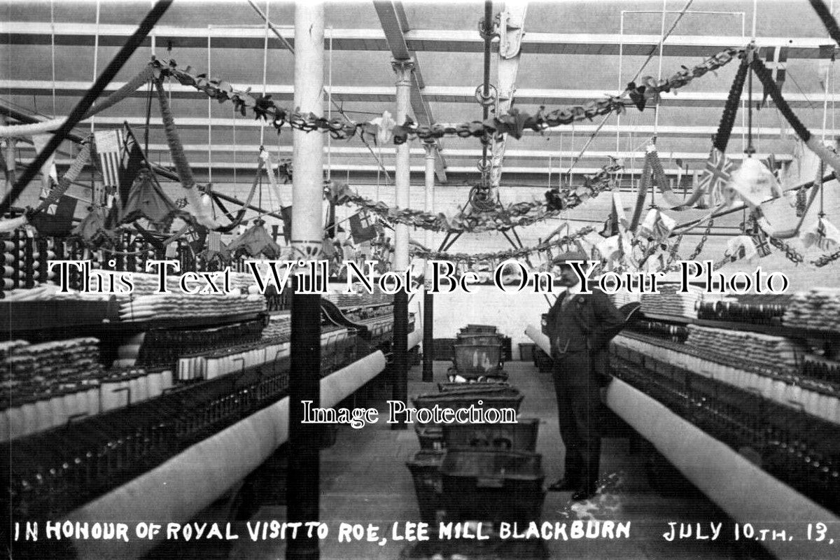 LA 1312 - Lee Cotton Mill Decorated For Royal Visit, Blackburn, Lancashire