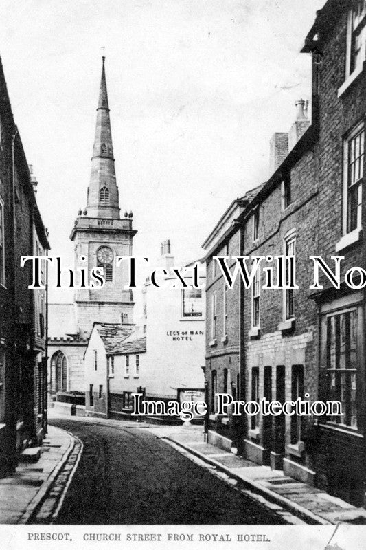 LA 1322 - Church Street From Royal Hotel, Prescot, Merseyside, Lancashire