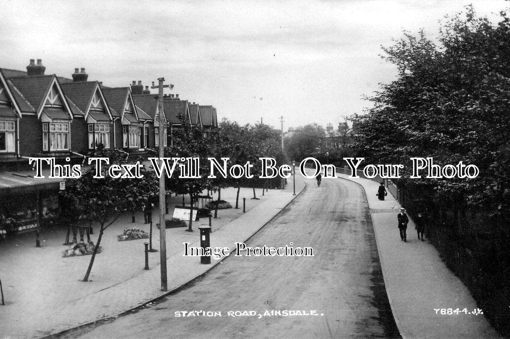 LA 1364 - Station Road, Ainsdale, Southport, Lancashire c1914