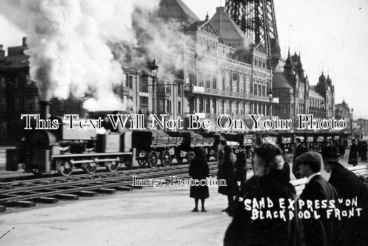 LA 1373 - 'Sand Express' On Blackpool Front, Lancashire c1911