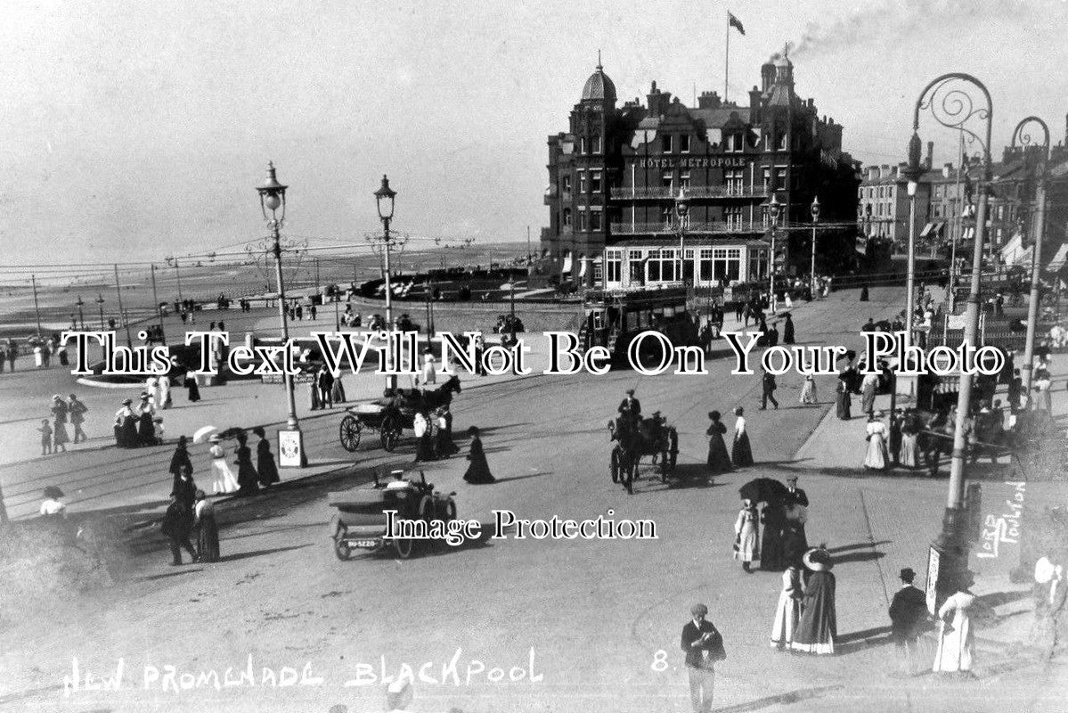 LA 1395 - New Promenade, Blackpool, Lancashire c1908