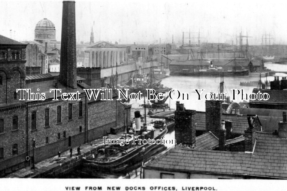 LA 1428 - View From New Docks Offices, Liverpool, Lancashire