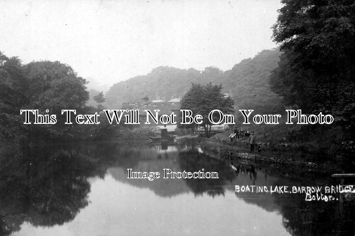 LA 1432 - Boating Lake, Barrow Bridge, Bolton, Lancashire c1910