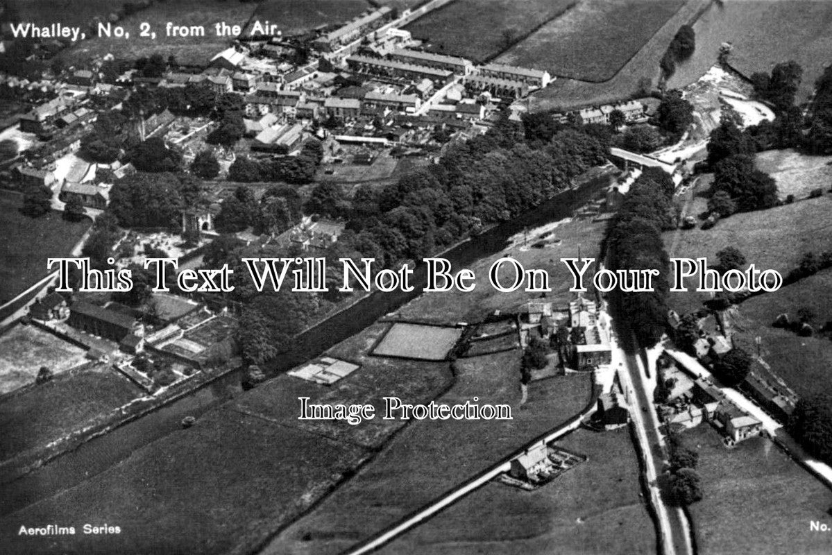 LA 1441 - Whalley From The Air, Lancashire