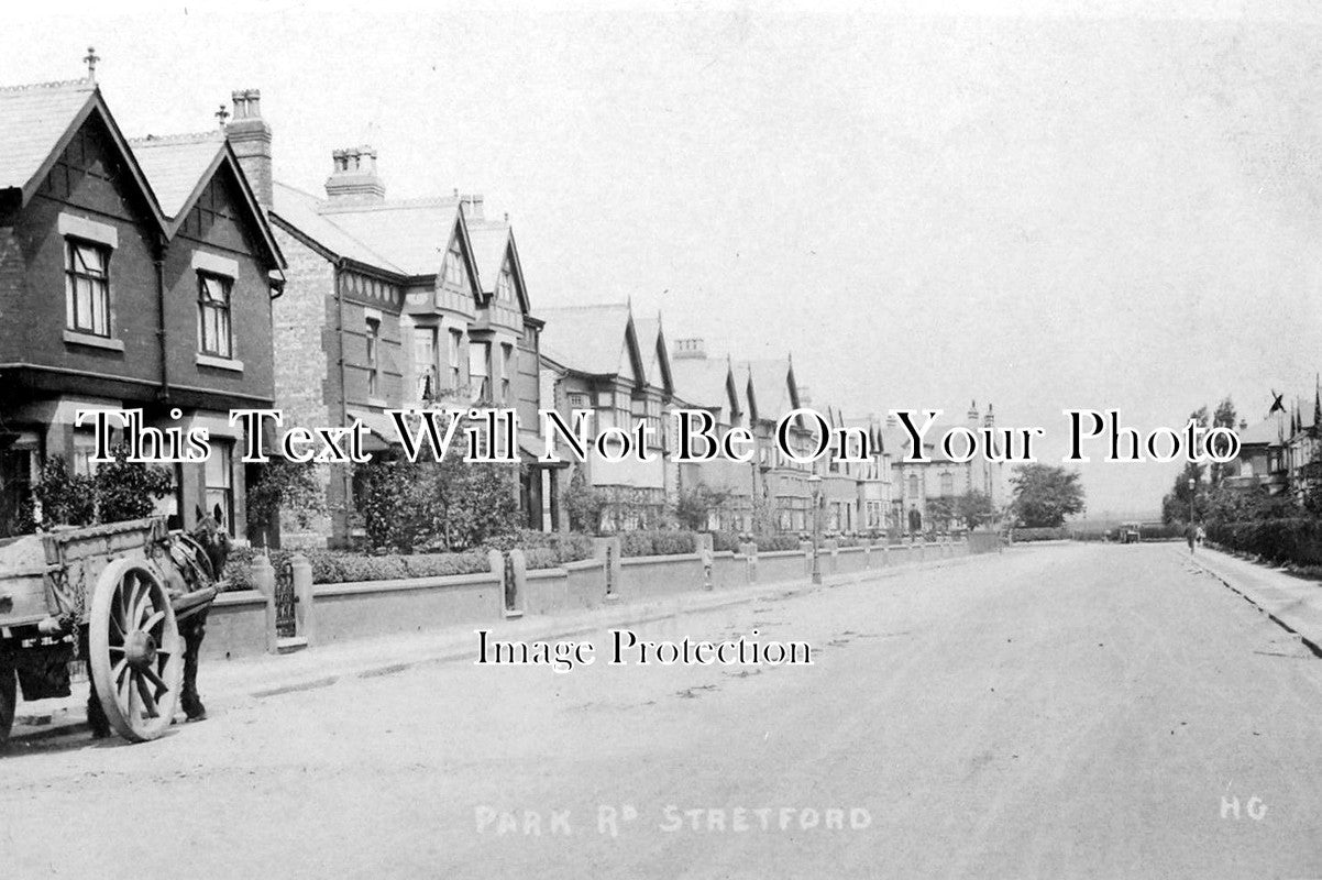 LA 1447 - Park Road, Stretford, Manchester, Lancashire c1912