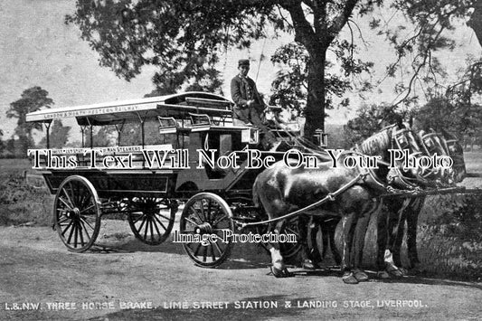 LA 1464 - L & N.W Railway Cart, Liverpool, Lancashire c1907