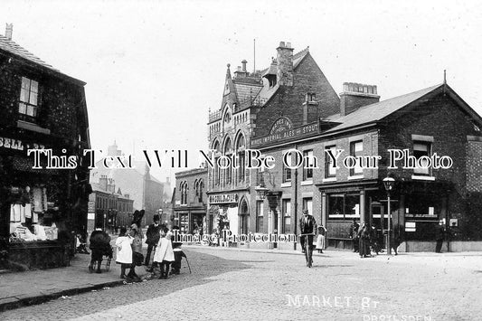 LA 1517 - Market Street, Droylsden, Lancashire c1906