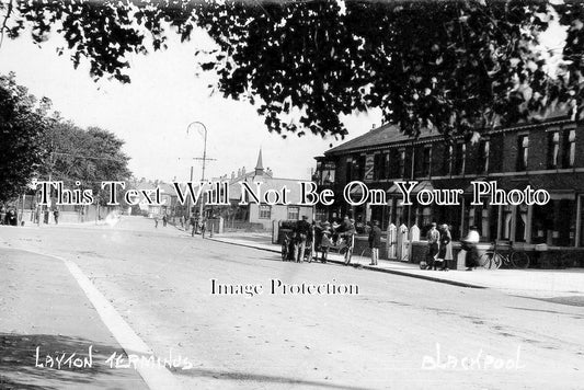 LA 1524 - Layton Tram Terminus, Blackpool, Lancashire c1919