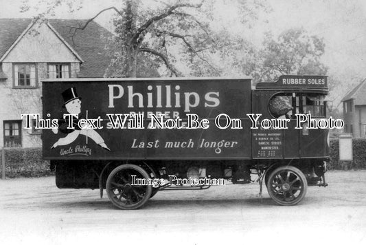 LA 1561 - Phillips Rubber Sole & Heels Delivery Lorry, Manchester, Lancashire