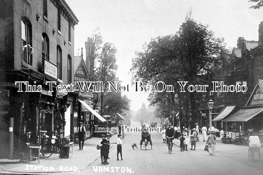 LA 1568 - Station Road, Urmston, Manchester, Lancashire c1916