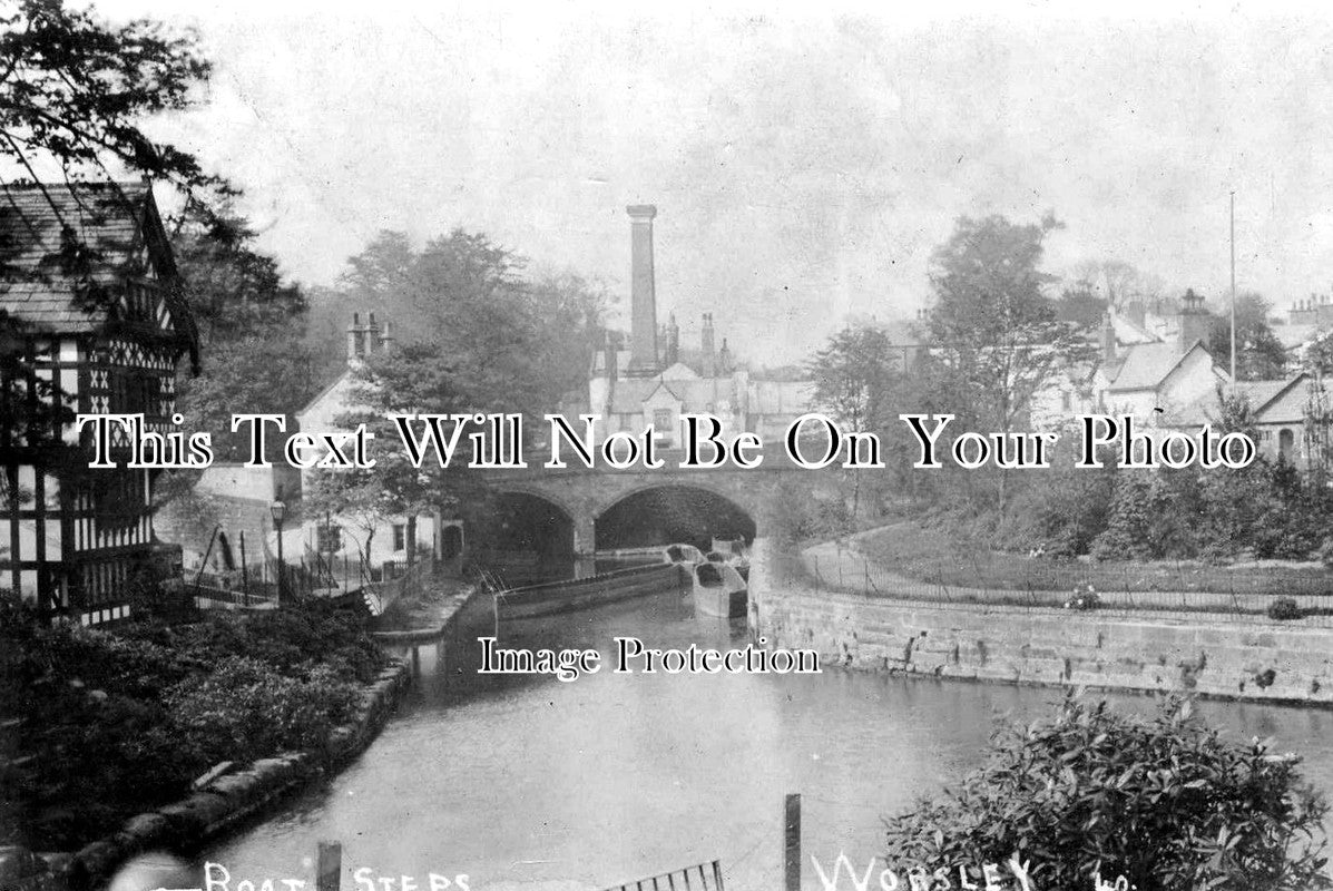 LA 1596 - The Boat Steps, Worsley, Lancashire c1909