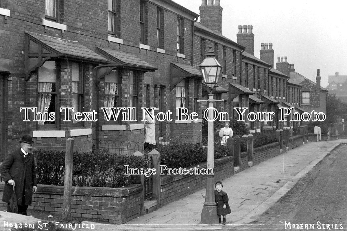 LA 1613 - Hobson Street, Fairfield, Manchester, Lancashire c1910