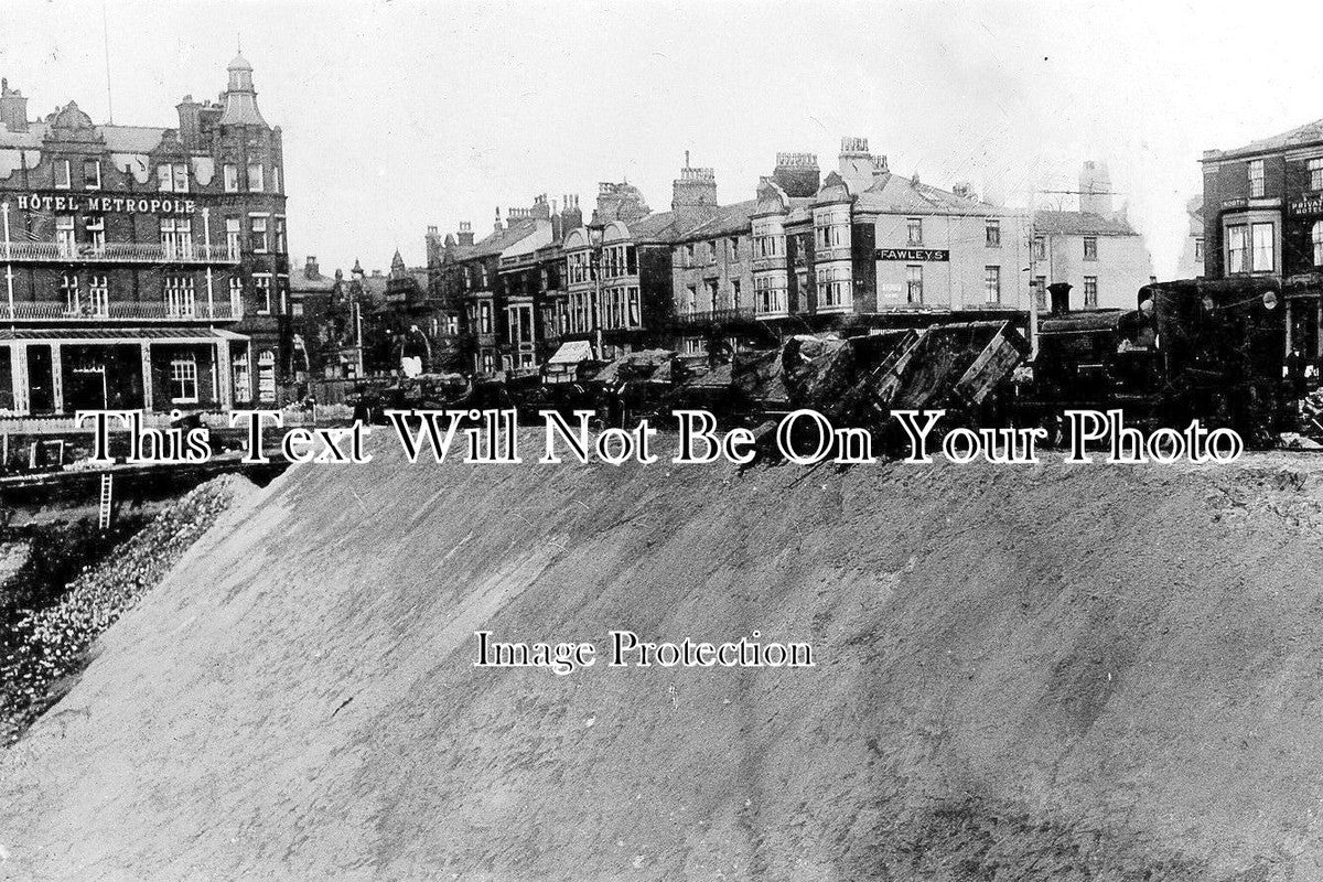 LA 1619 - Sand Express Train Tipping Sand, Blackpool, Lancashire 1911