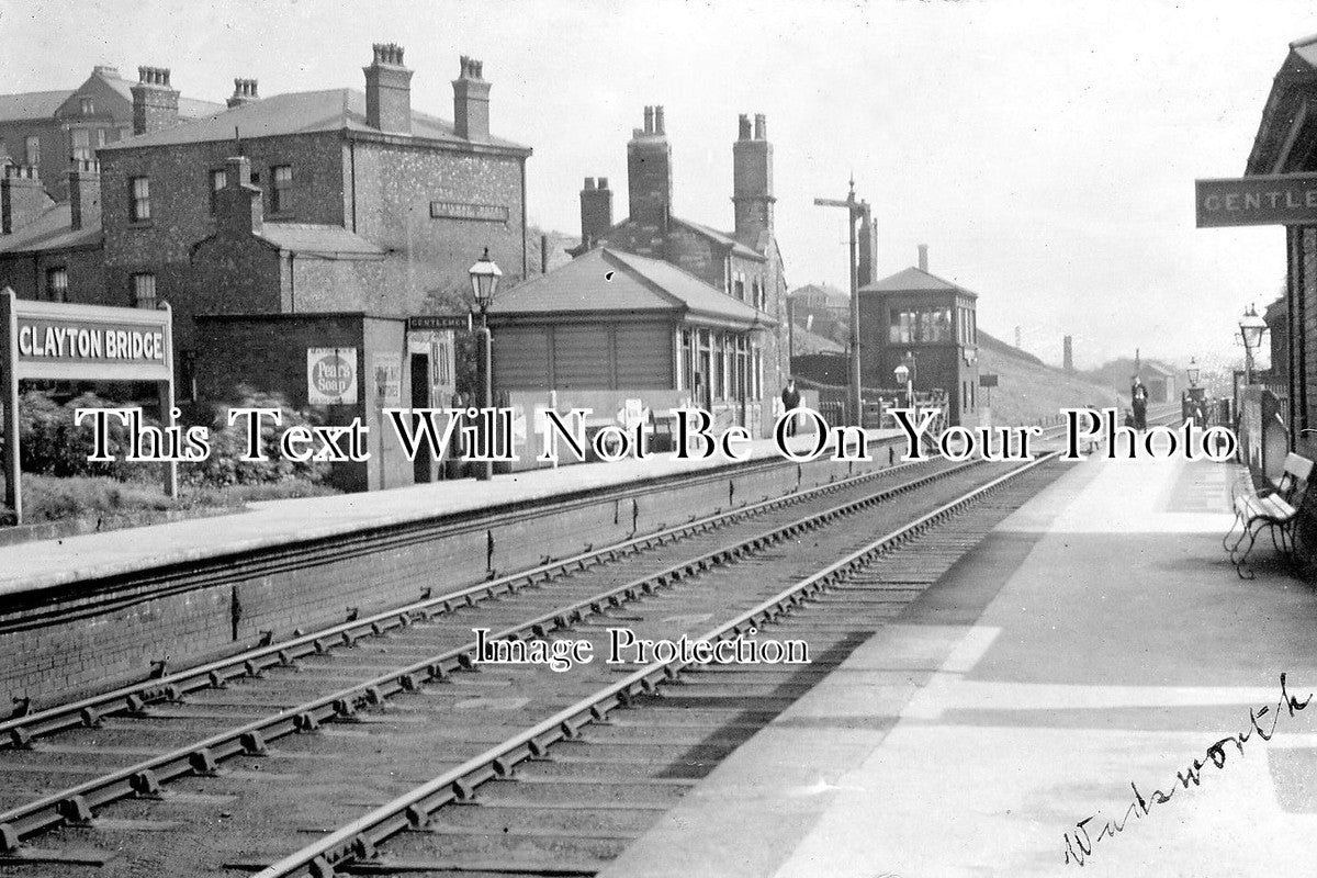 LA 1624 - Clayton Bridge Railway Station, Manchester, Lancashire c1905