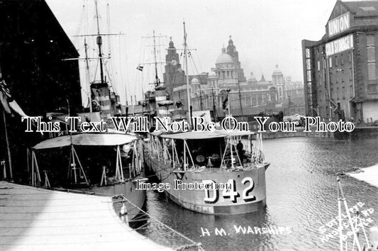 LA 1637 - Warships In Dock, Liverpool, Lancashire