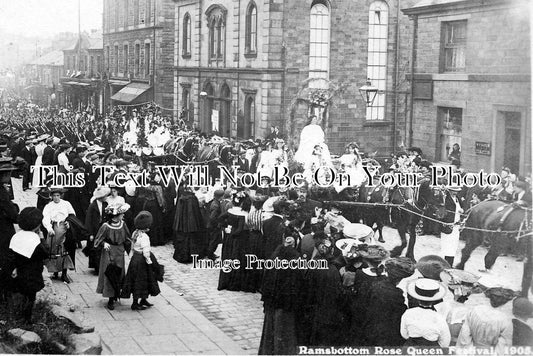 LA 164 - Ramsbottom Rose Queen Festival,Lancashire 1905