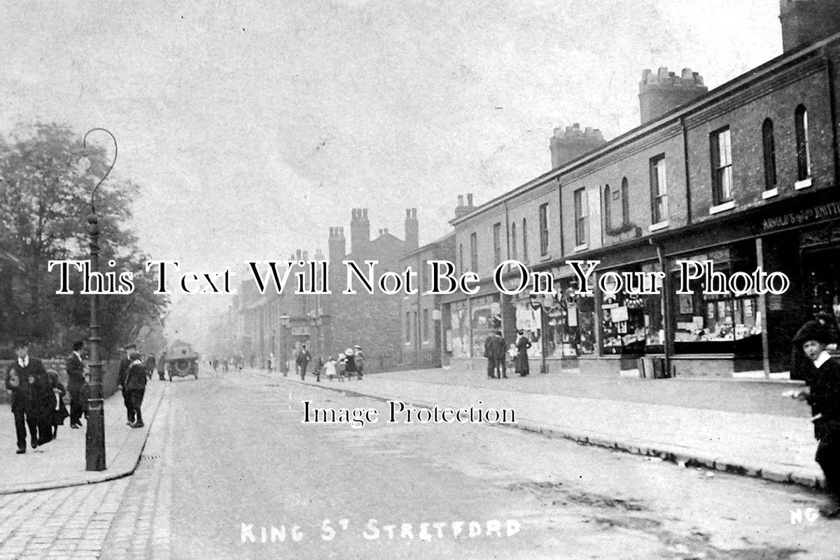 LA 1722 - King Street, Stretford, Manchester, Lancashire c1914