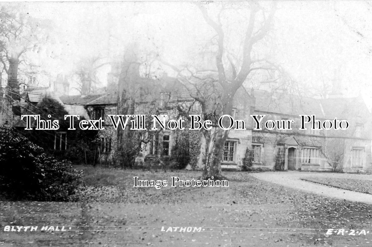 LA 1735 - Blyth Hall, Lathom, Lancashire c1909