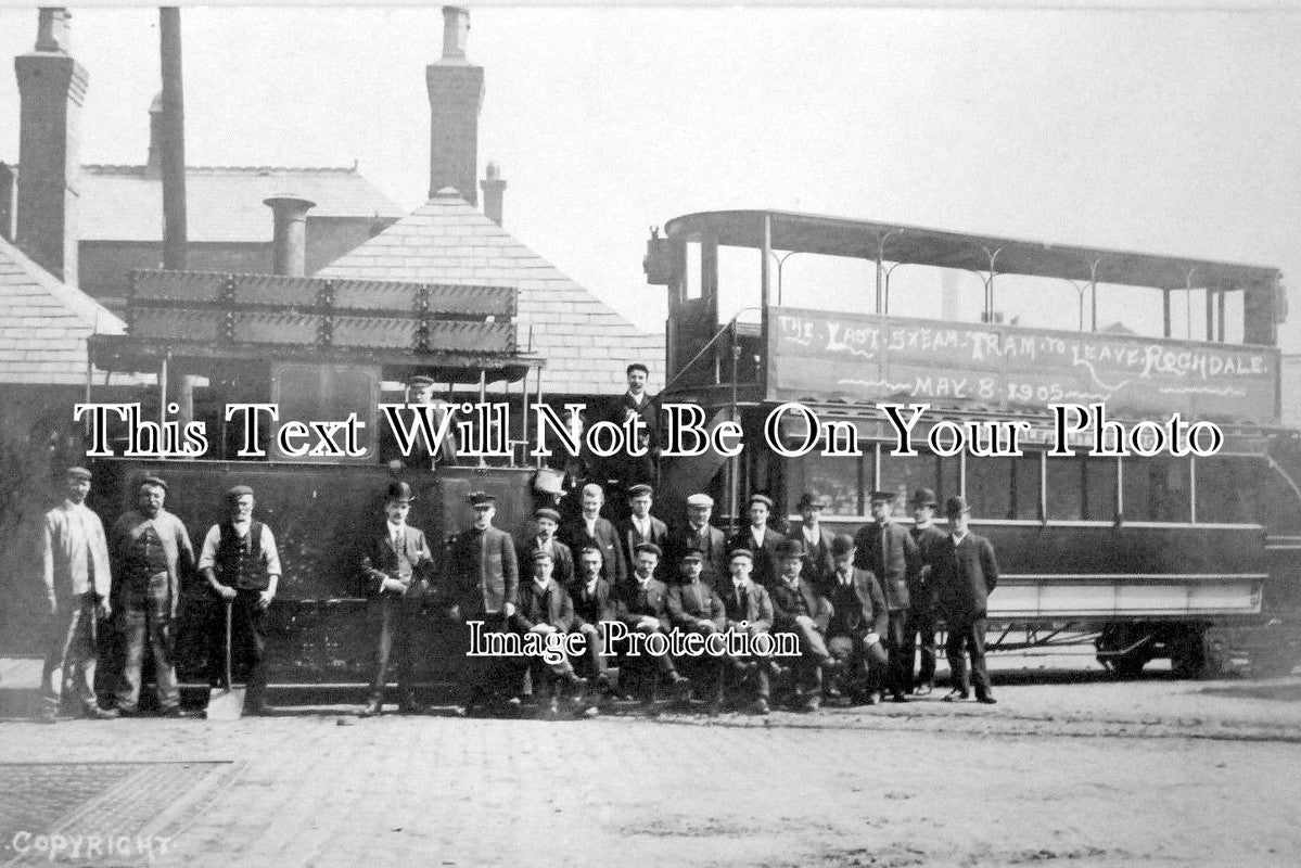 LA 1738 - The Last Rochdale & Littleborough Steam Tram, Lancashire 1905