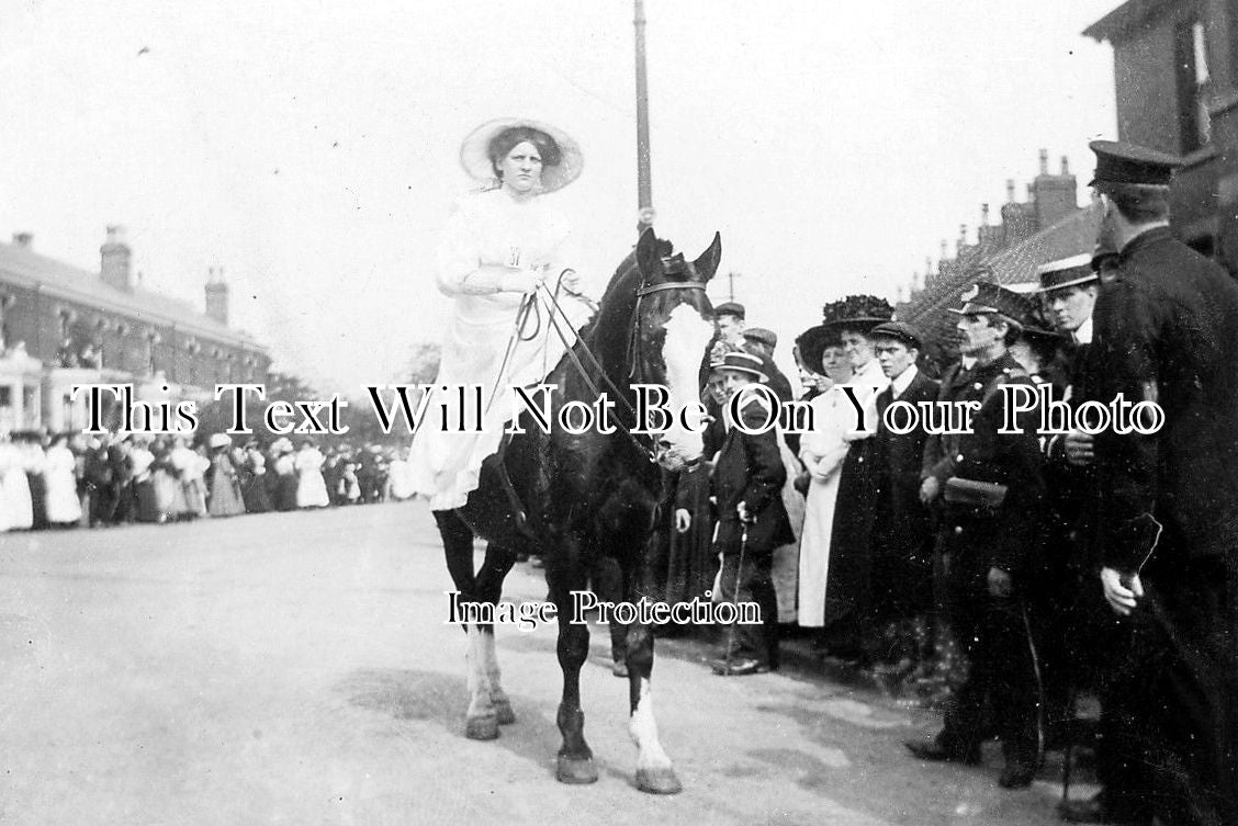 LA 1767 - Martha Howard On Horse, Walkden, Lancashire c1910