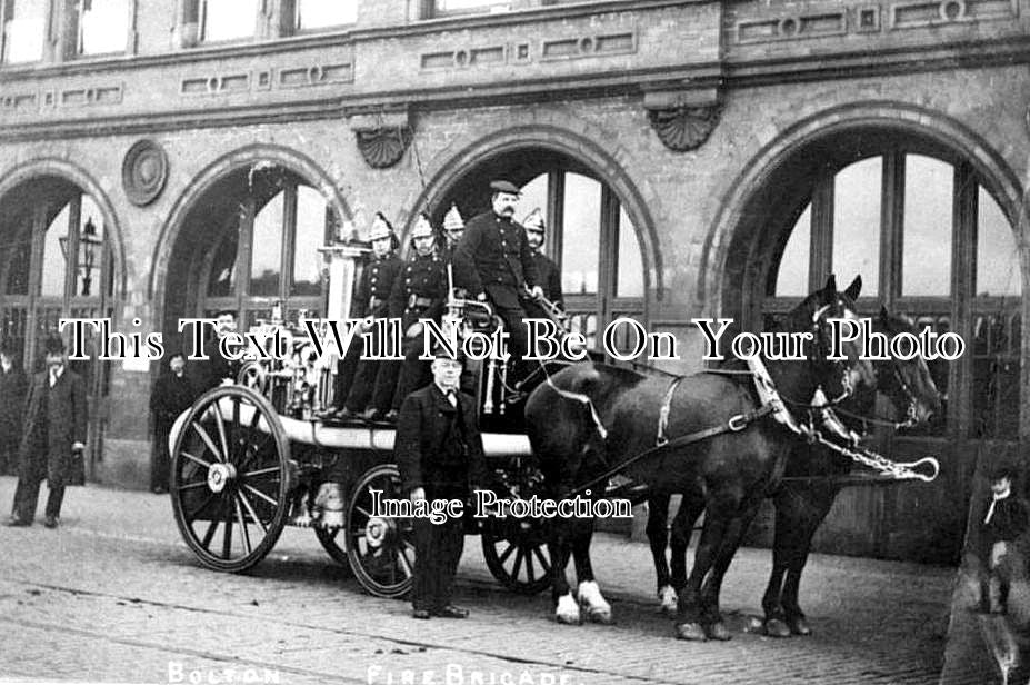 LA 1794 - Bolton Fire Brigade Engine, Lancashire c1905