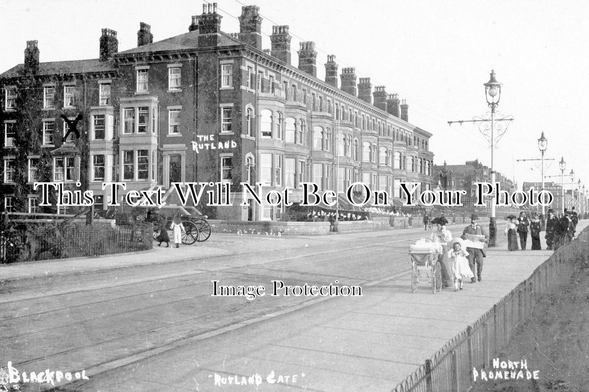 LA 1855 - Rutland Hotel, North Parade, Blackpool, Lancashire c1909