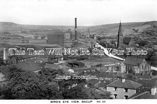 LA 1869 - Birds Eye View Of Bacup, Lancashire