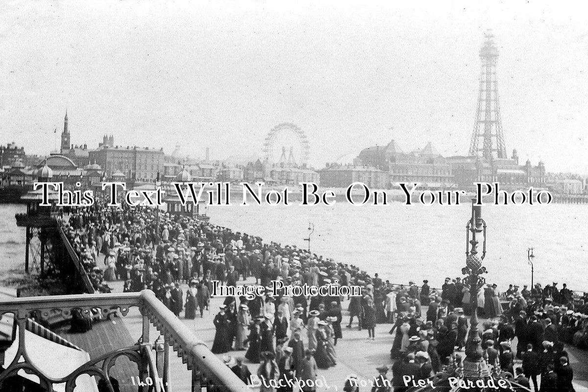 LA 1888 - North Pier Parade, Blackpool, Lancashire c1905