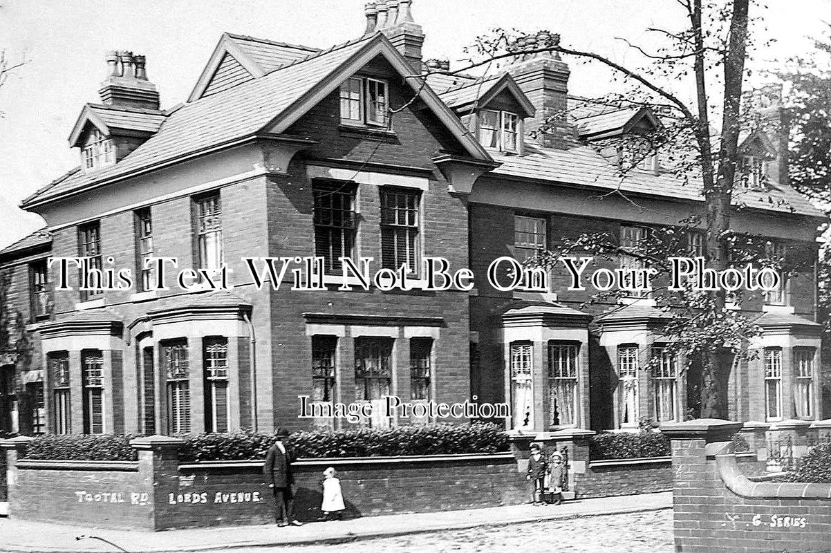 LA 1890 - Tootal Road & Lords Avenue, Weaste, Salford, Manchester, Lancashire c1906