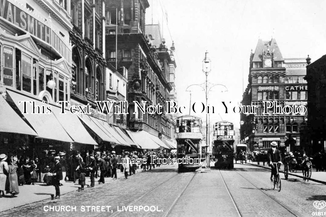 LA 1901 - Church Street, Liverpool, Lancashire c1912