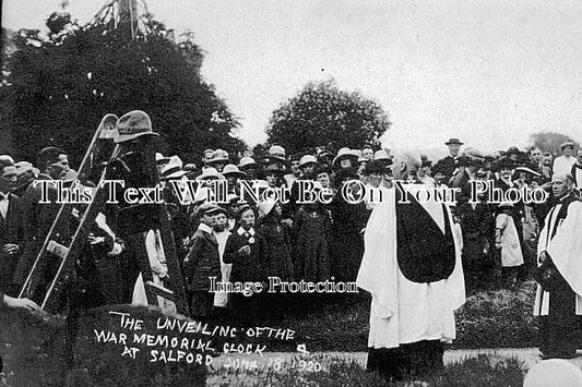 LA 191 - Unveiling War Memorial Clock, Salford, Lancashire 1920