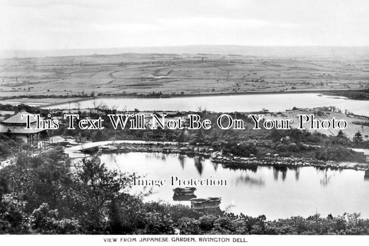 LA 1911 - View From Japanese Gardens, Rivington Dell, Horwich, Bolton, Lancashire