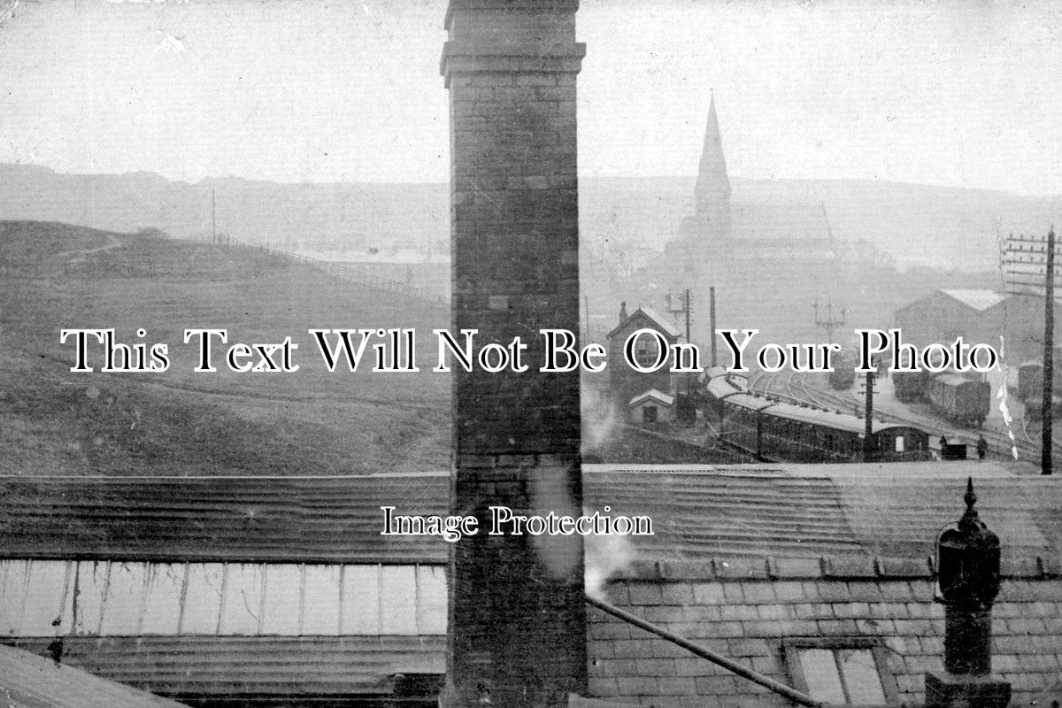 LA 1928 - St Saviour's Church & Railway Sidings, Bacup, Lancashire