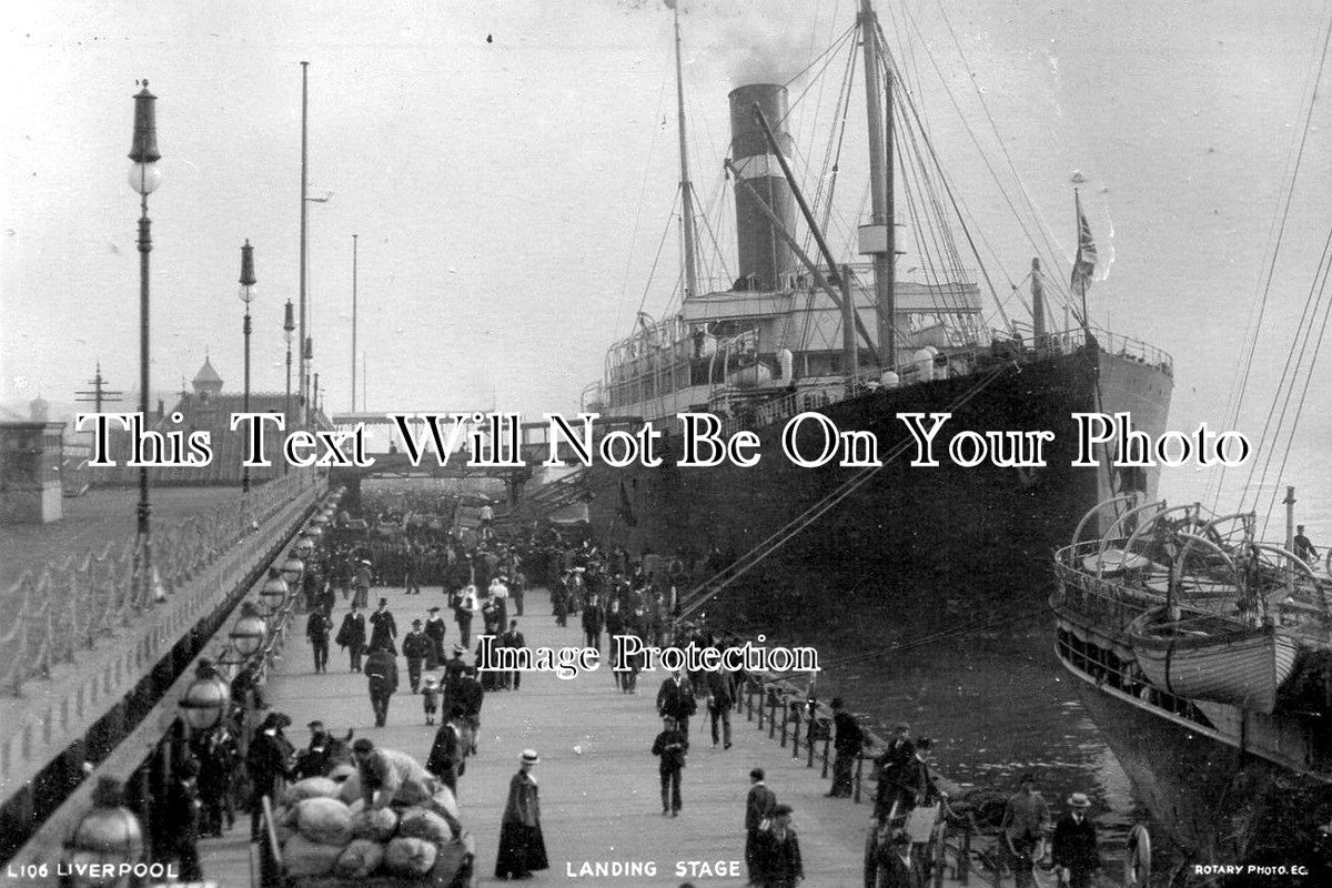 LA 1954 - The Landing Stage, Liverpool, Lancashire c1910