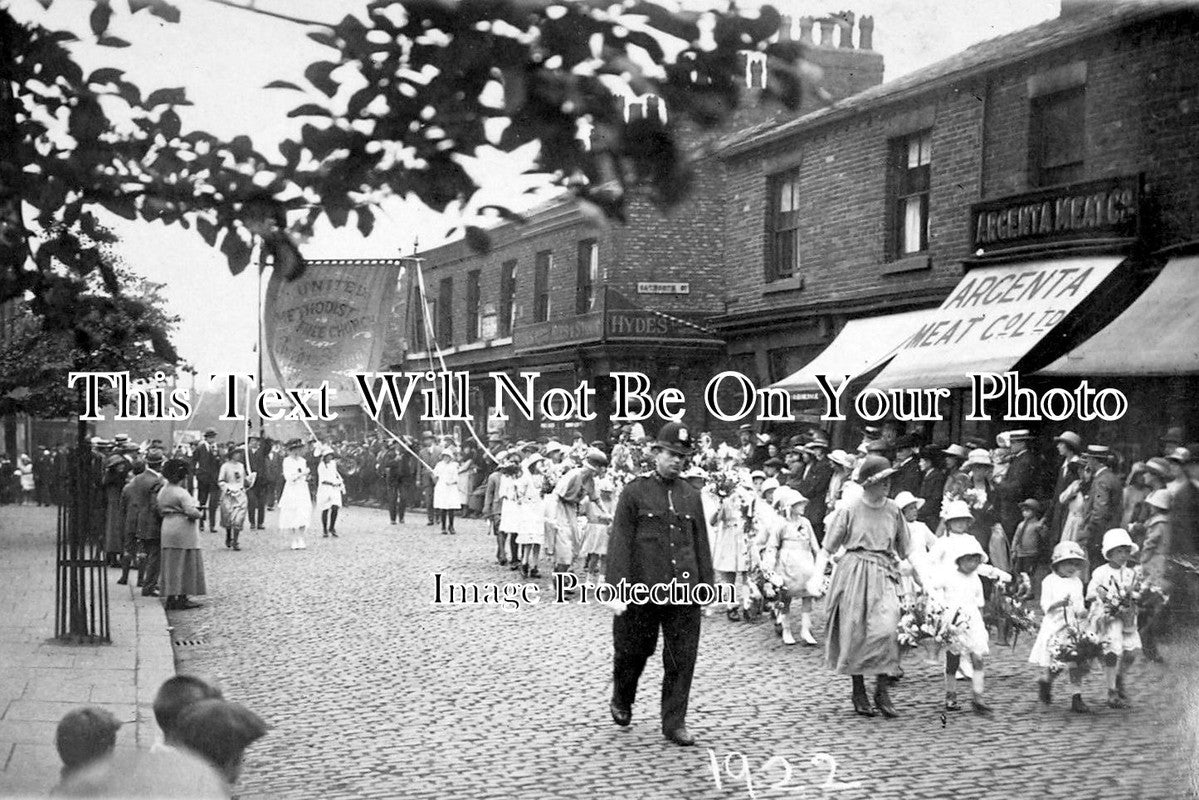 LA 1958 - United Methodist Parade, Oakworth Street, Blackley, Manchester, Lancashire c1922