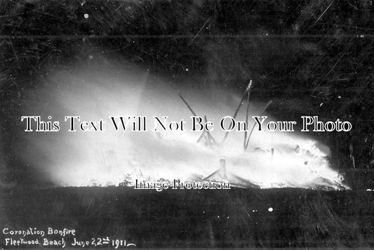LA 2055 - Fleetwood Beach Coronation Bonfire, Lancashire 1911
