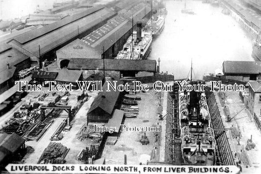 LA 2113 - Liverpool Docks Looking North, Lancashire