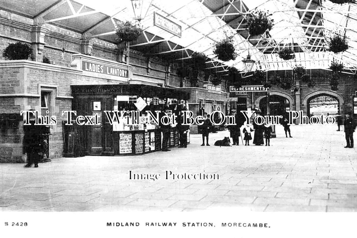 LA 2212 - The Midland Railway Station, Morecambe, Lancashire c1913