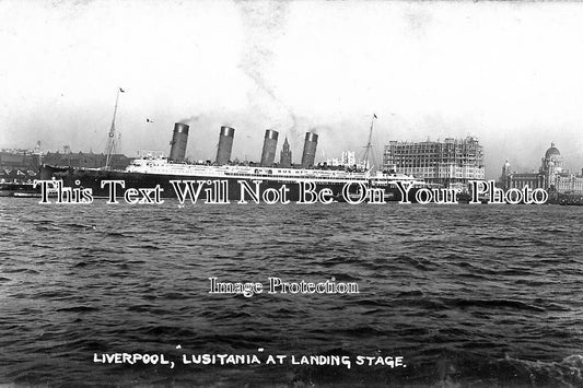 LA 227 - 'Lusitania' at Liverpool Landing Stage, Lancashire