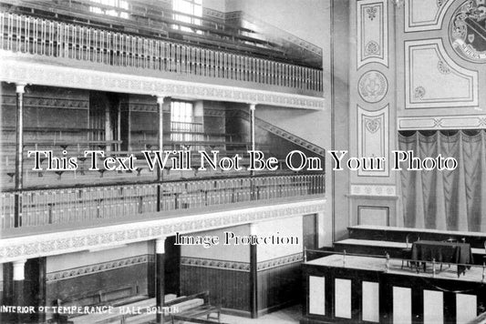 LA 2436 - Interior Of Temperance Hall, Bolton, Lancashire c1908