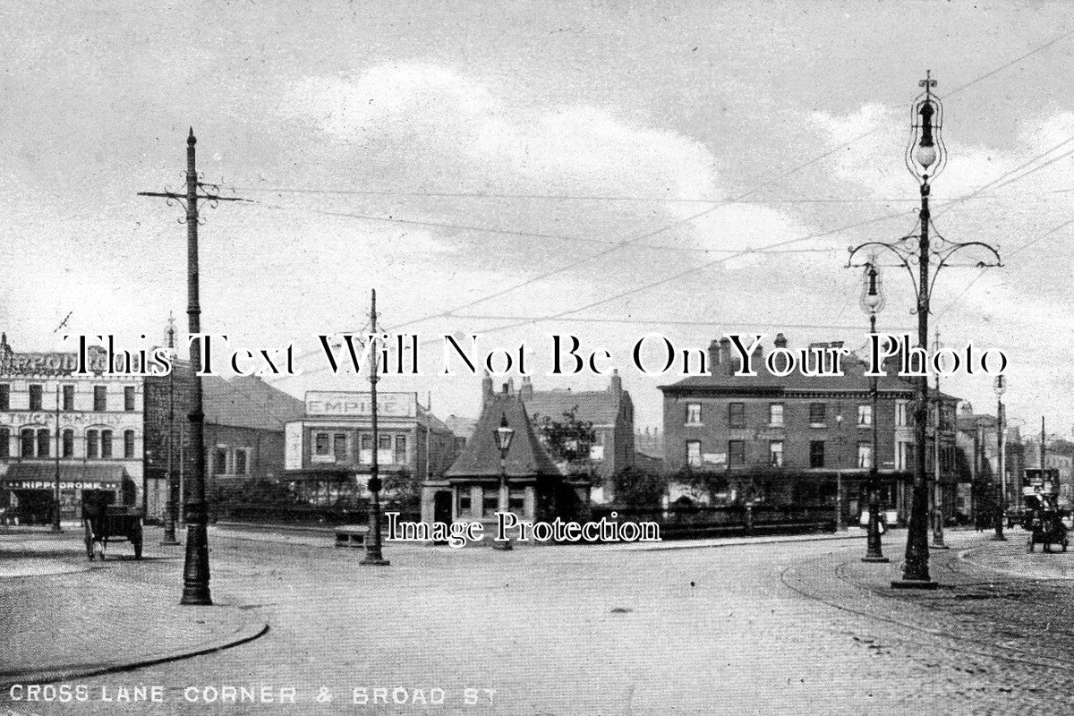 LA 245 - Cross Lane Corner & Broad Street, Salford, Lancashire c1907