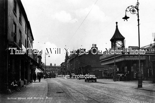 LA 248 - Bolton Street & Railway Station, Bury, Lancashire