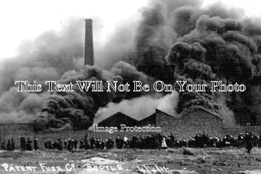 LA 2542 - Patent Fuse Co Fire, Bootle, Liverpool, Lancashire 1911