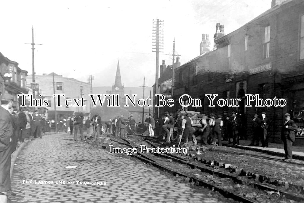 LA 2572 - Removing Old Tram Lines, Church Street, Littleborough, Lancashire