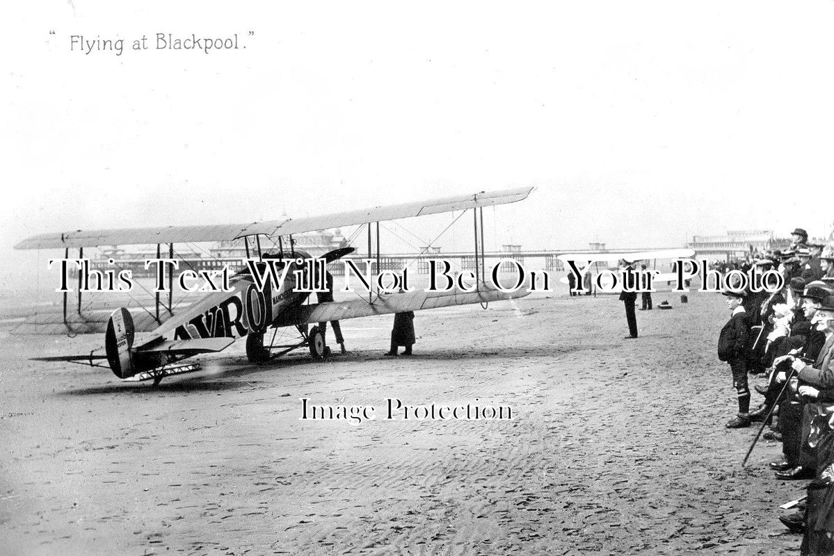 LA 2600 - Avro Bi-Plane On Blackpool Beach, Lancashire