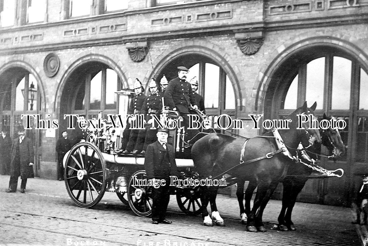 LA 2603 - The Bolton Fire Brigade, Lancashire c1905