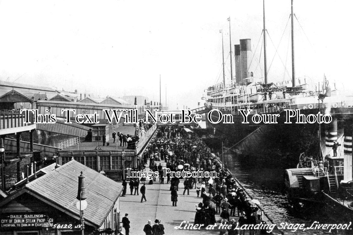 LA 2713 - Liner At Landing Stage, Liverpool, Lancashire