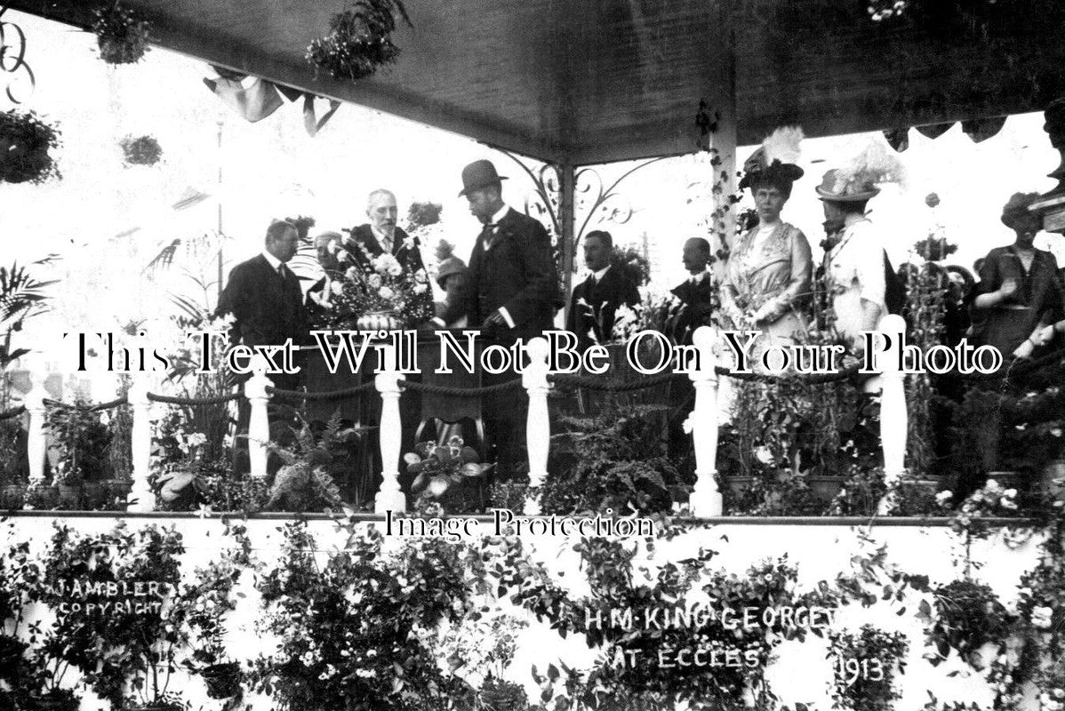 LA 2719 - Visit Of King George V, Eccles, Lancashire 1913