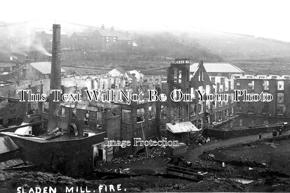 LA 2810 - Sladen Mill Fire, Littleborough, Lancashire 1905