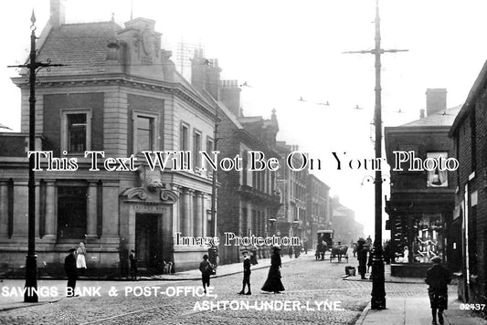 LA 2814 - Post Office & Bank, Ashton-Under-Lyne, Lancashire